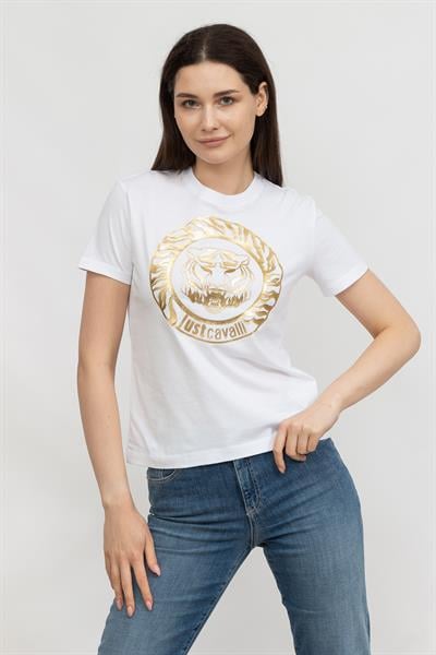 Just Cavalli Kadın Bisiklet Yaka T-Shirt