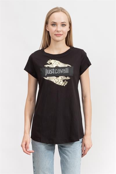 Just Cavalli Kadın Bisiklet Yaka T-Shirt
