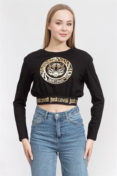 Just Cavalli Kadın Bisiklet Yaka T-Shirt