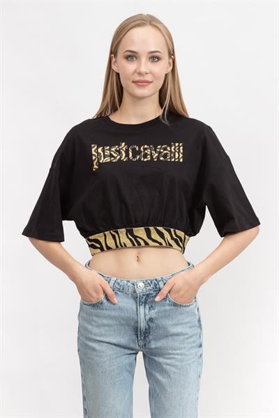 Just Cavalli Kadın Bisiklet Yaka T-Shirt