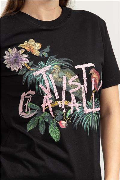 Just Cavalli Kadın Bisiklet Yaka T-Shirt