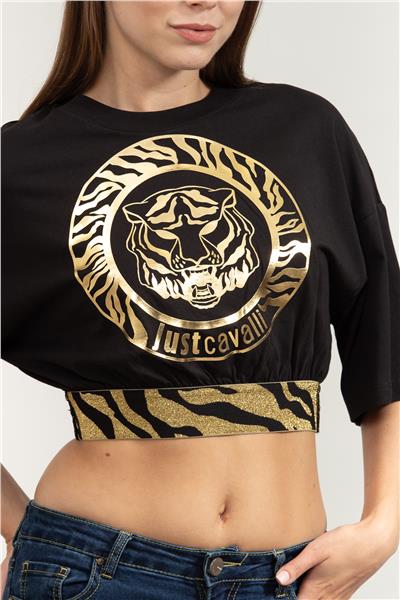 Just Cavalli Kadın Bisiklet Yaka T-Shirt