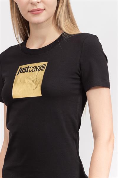 Just Cavalli Kadın Bisiklet Yaka T-Shirt Siyah