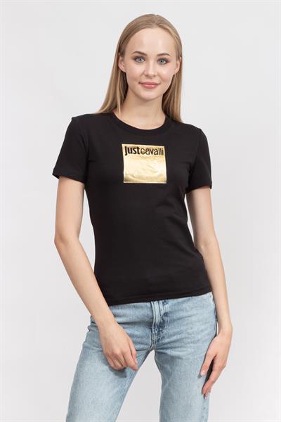 Just Cavalli Kadın Bisiklet Yaka T-Shirt Siyah