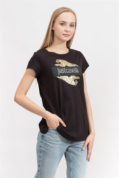 Just Cavalli Kadın Bisiklet Yaka T-Shirt