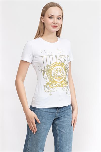 Just Cavalli Kadın Bisiklet Yaka T-Shirt
