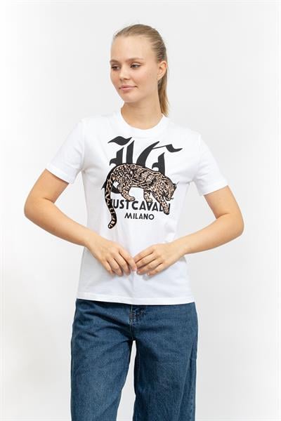 Just Cavalli Kadın Bisiklet Yaka T-Shirt