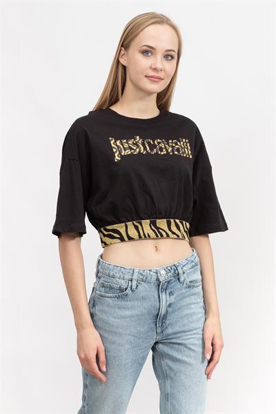 Just Cavalli Kadın Bisiklet Yaka T-Shirt
