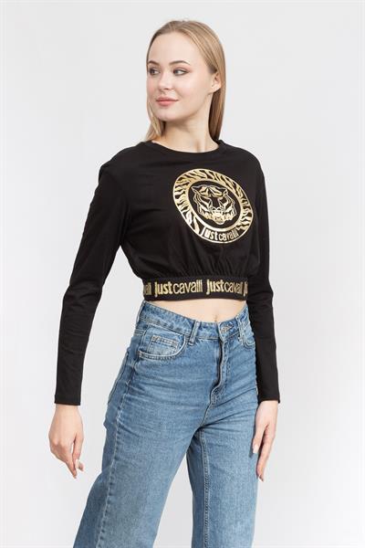 Just Cavalli Kadın Bisiklet Yaka T-Shirt