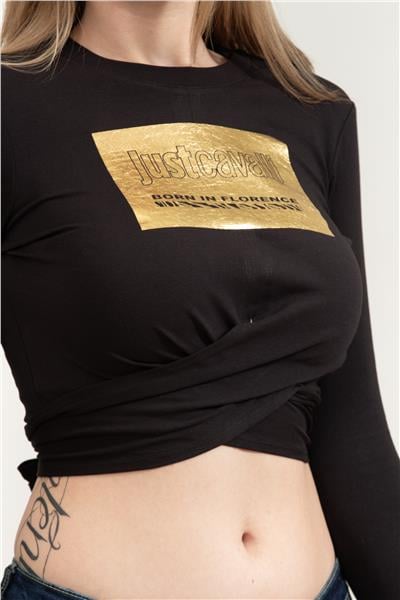 Just Cavalli Kadın Bisiklet Yaka T-Shirt