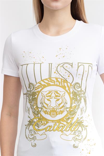 Just Cavalli Kadın Bisiklet Yaka T-Shirt