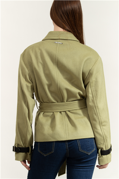 Karl Lagerfeld Belt Detail Short Soft Coat Kadın Mont