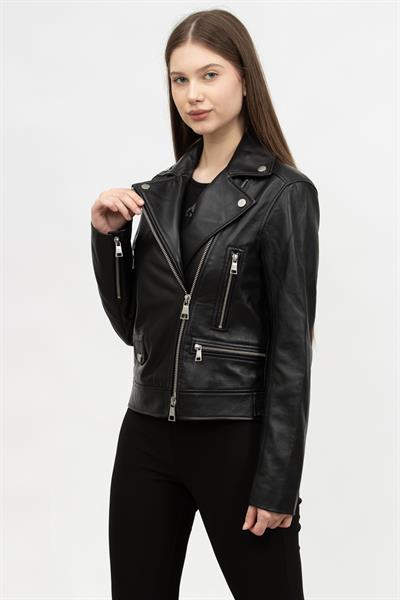 Karl Lagerfeld Biker Kadın Deri Mont