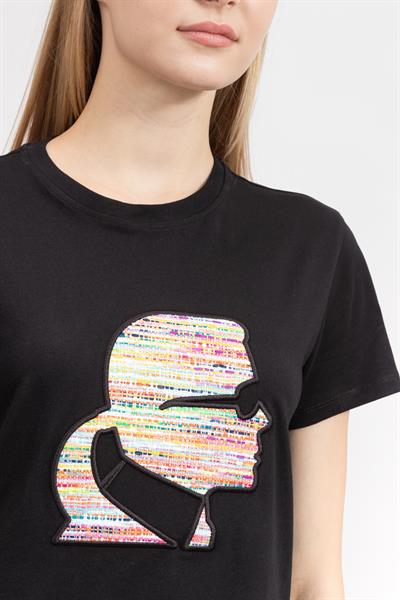 Karl Lagerfeld Boucle Kadın Bisiklet Yaka T-Shirt
