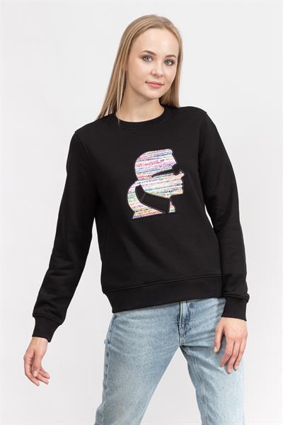 Karl Lagerfeld Boucle Kadın Bisiklet Yaka Sweatshirt