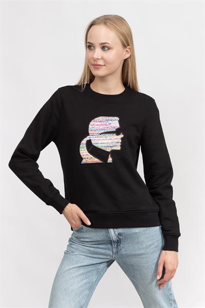 Karl Lagerfeld Boucle Kadın Bisiklet Yaka Sweatshirt