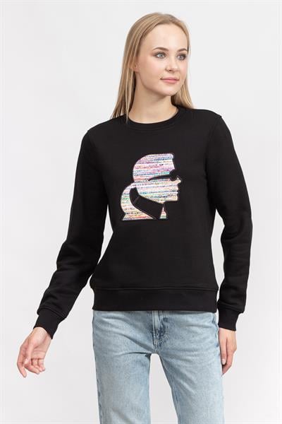 Karl Lagerfeld Boucle Kadın Bisiklet Yaka Sweatshirt