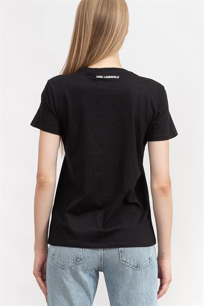 Karl Lagerfeld Boucle Kadın Bisiklet Yaka T-Shirt