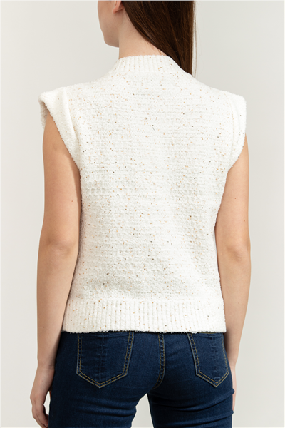 Karl Lagerfeld Boucle Knit Vest Kadın Hırka