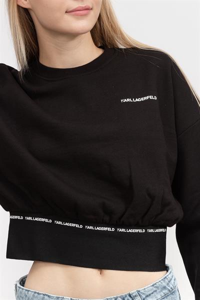 Karl Lagerfeld Branded Kadın Bisiklet Yaka Sweatshirt