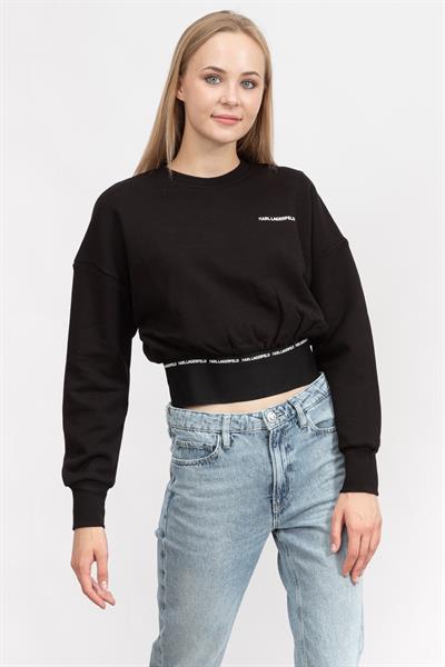 Karl Lagerfeld Branded Kadın Bisiklet Yaka Sweatshirt