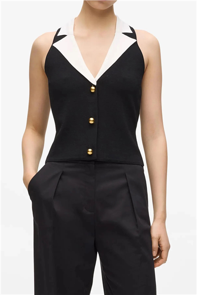 Karl Lagerfeld Bw Summer Knit Top Kadın Triko Siyah