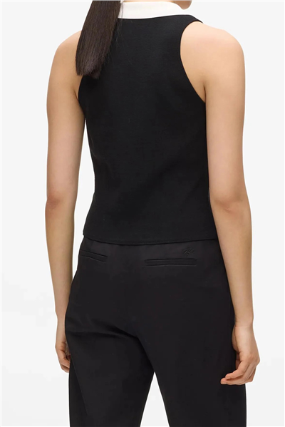 Karl Lagerfeld Bw Summer Knit Top Kadın Triko Siyah