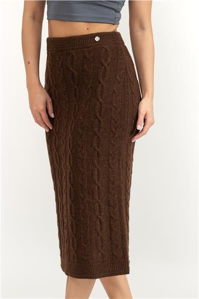 Karl Lagerfeld Cable Knit Kadın Etek