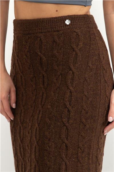 Karl Lagerfeld Cable Knit Kadın Etek