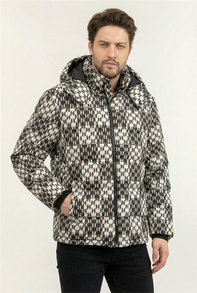 Karl Lagerfeld Check Down Erkek Mont