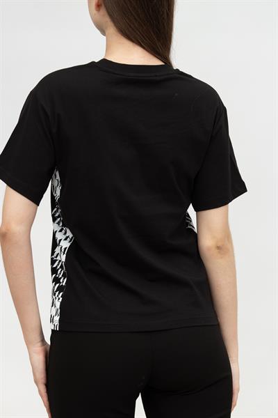Karl Lagerfeld Check Logo Kadın Bisiklet Yaka T-Shirt