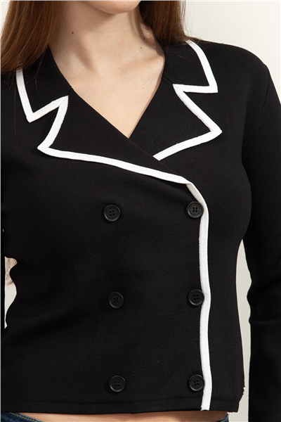 Karl Lagerfeld Contrast Knit Cardigan Kadın Hırka