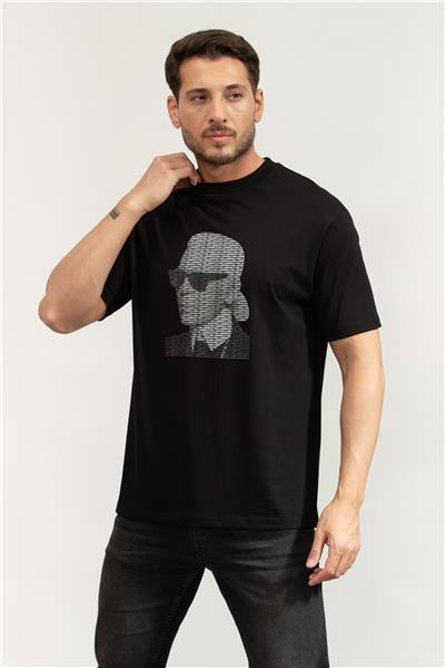 Karl Lagerfeld Crewneck Erkek Bisiklet Yaka T-Shirt
