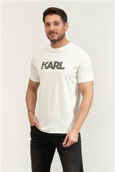 Karl Lagerfeld Crewneck Erkek Bisiklet Yaka T-Shirt