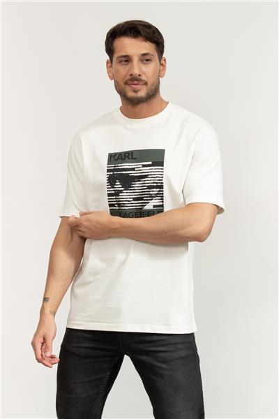 Karl Lagerfeld Crewneck Erkek Bisiklet Yaka T-Shirt