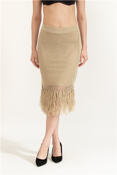 Karl Lagerfeld Crochet Knit Skirt Kadın Etek Çok Renkli