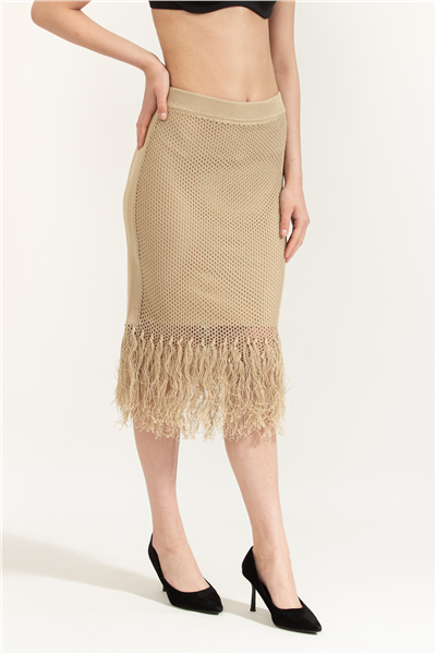 Karl Lagerfeld Crochet Knit Skirt Kadın Etek Çok Renkli