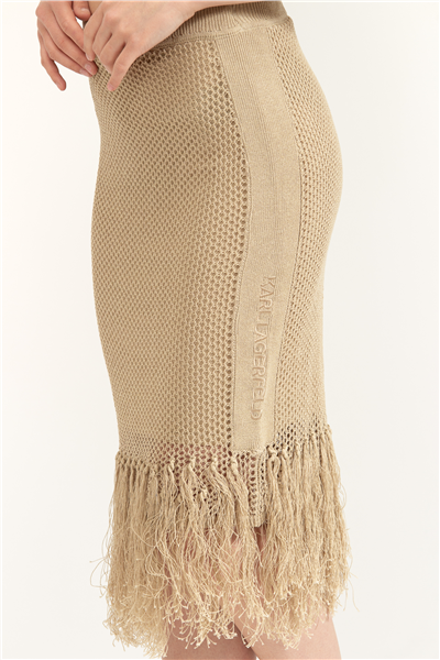 Karl Lagerfeld Crochet Knit Skirt Kadın Etek Çok Renkli