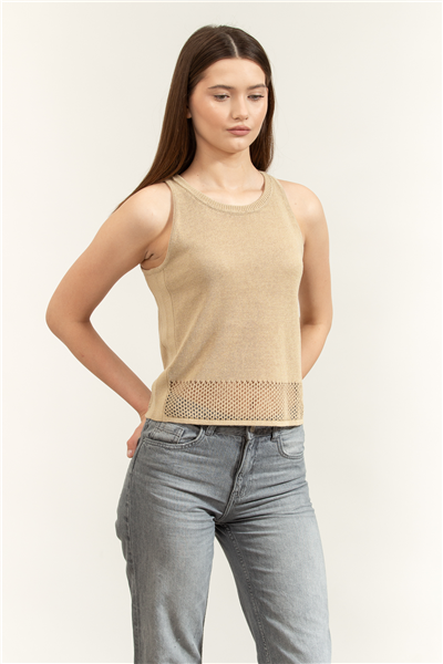 Karl Lagerfeld Crochet Knit Top Kadın Triko Çok Renkli
