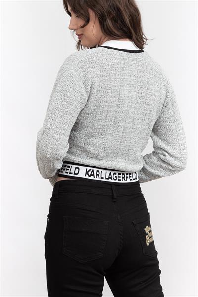 Karl Lagerfeld Cropped Kadın Hırka
