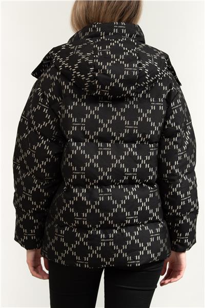 Karl Lagerfeld Diamond Jacquard Down Kadın Mont