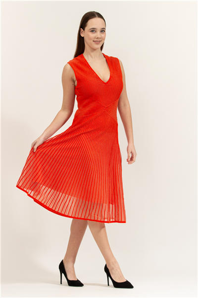 Karl Lagerfeld Elegant Flock Knit Kadın Elbise