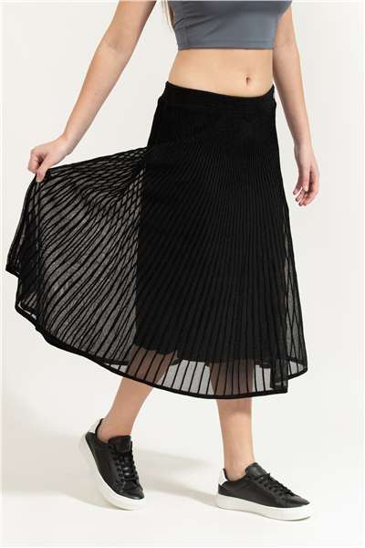 Karl Lagerfeld Elegant Flock Knit Kadın Etek