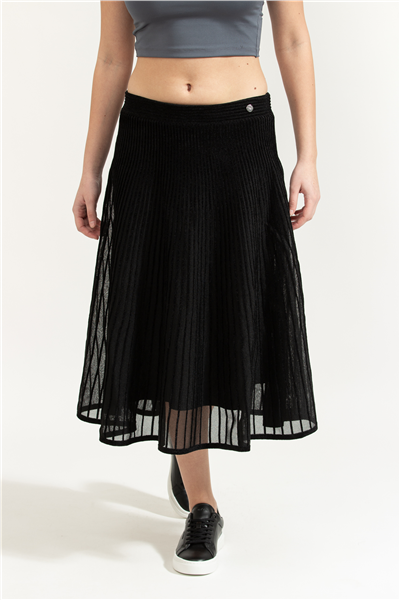 Karl Lagerfeld Elegant Flock Knit Kadın Etek