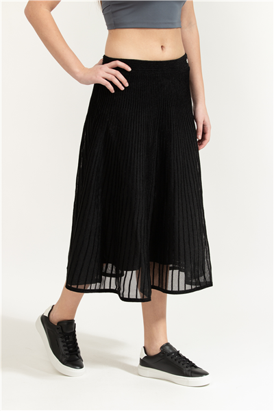 Karl Lagerfeld Elegant Flock Knit Kadın Etek