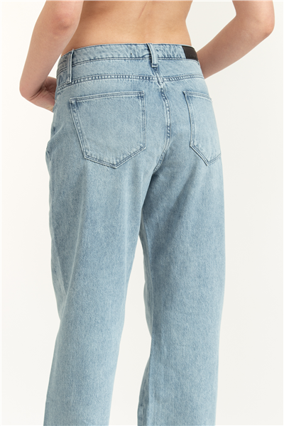 Karl Lagerfeld Embroidery Detail Denim Pants Kadın Jean Pantolon Mavi