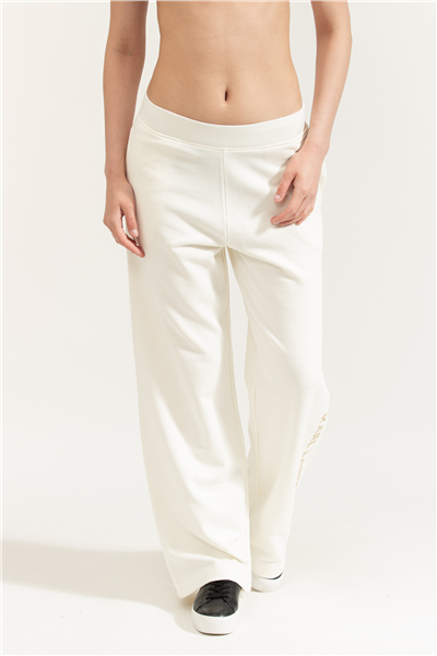 Karl Lagerfeld Embroidery Detail Sweatpants Kadın Eşofman Altı Krem