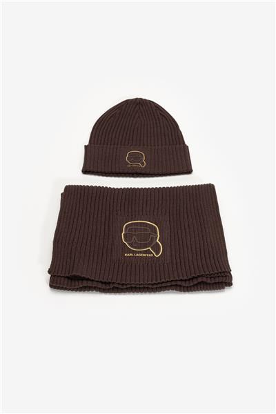 Karl Lagerfeld Erkek Atkı+Bere