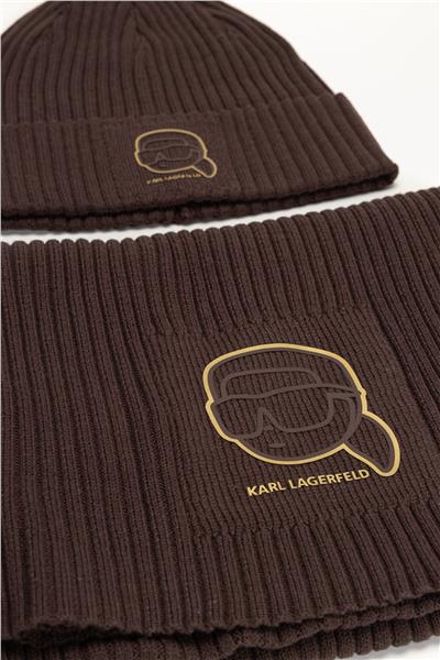 Karl Lagerfeld Erkek Atkı+Bere