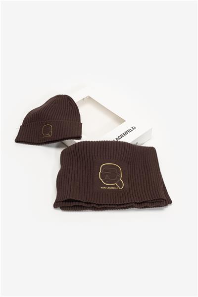 Karl Lagerfeld Erkek Atkı+Bere